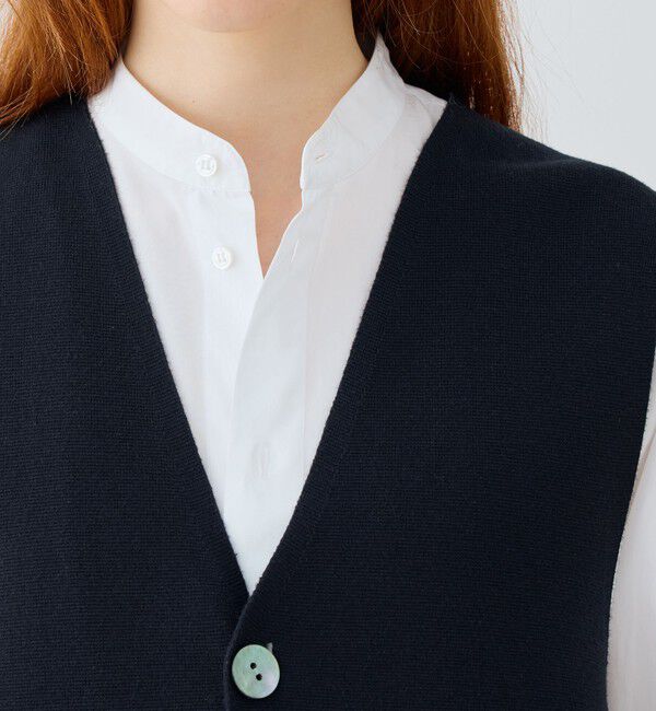 GALERIE VIE「ミラノリブ ロングベスト」|ベスト・ジレ|