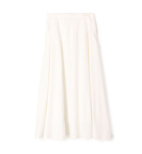 GALERIE VIE「リブコンビフレンチリネン Aラインマキシスカート」|フレア|11 ホワイト