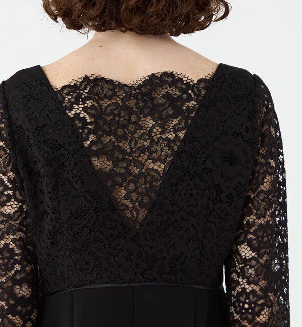 Ballsey「レースコンビ スクエアネックワンピース」|ドレス|