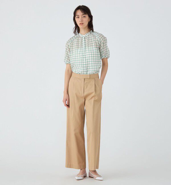 TOMORROWLAND collection「シアータッターソール ギャザーパフスリーブブラウス」|シャツ・ブラウス|