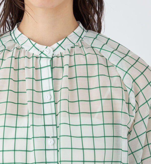 TOMORROWLAND collection「シアータッターソール ギャザーパフスリーブブラウス」|シャツ・ブラウス|