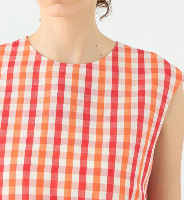 TOMORROWLAND collection「ピコロールギンガムチェック ペプラムブラウス」|シャツ・ブラウス|