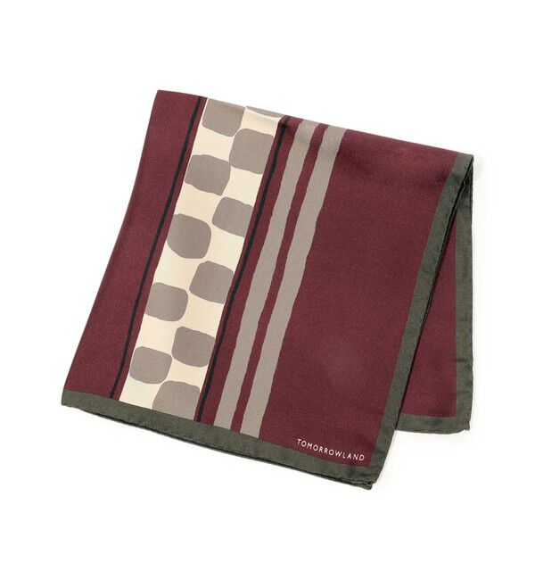 TOMORROWLAND GOODS「TOMORROWLAND MADE IN ITALY シルクポケットチーフ」|バンダナ・スカーフ|46 ボルドー系