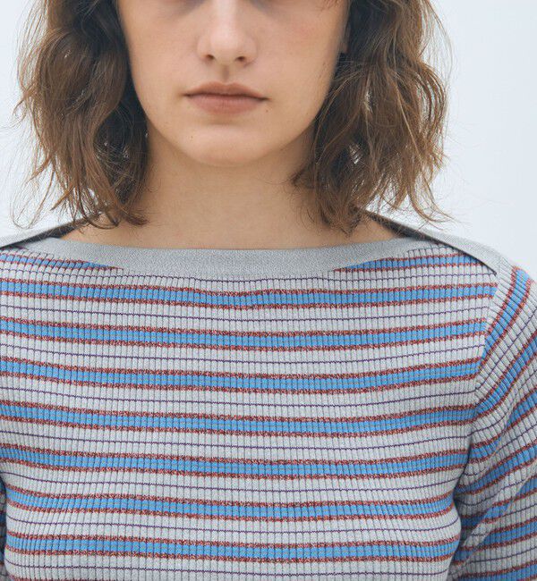 MACPHEE「コットンリブ ボートネックプルオーバー」|ニット・セーター|