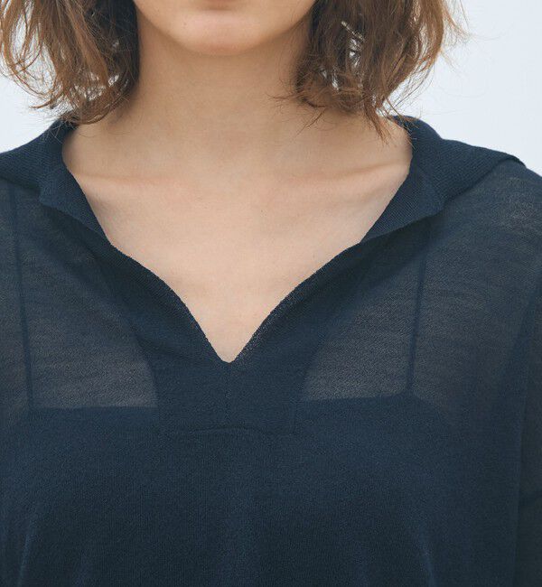 MACPHEE「シアーウールブレンド スキッパープルオーバー」|ニット・セーター|