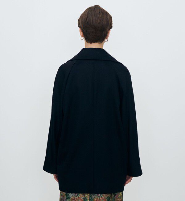 TOMORROWLAND collection「ウェービーカシミヤ ラグランショートコート」|ピーコート|
