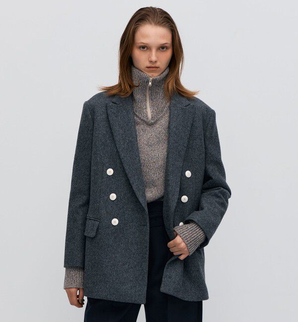 BACCA「ウールメルトン ジャケットコート」|テーラードジャケット|