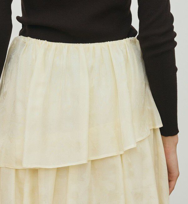 DES PRES「ムービングシャドウ ジャガード ティアードスカート」|スカート|