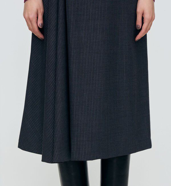 TOMORROWLAND collection「シングルトラックストライプ アシンメトリードレープワンピース」|ワンピース|