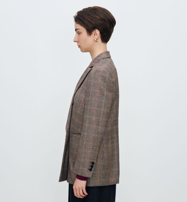 TOMORROWLAND collection「シックバーガンディー ダブルブレストジャケット」|テーラードジャケット|