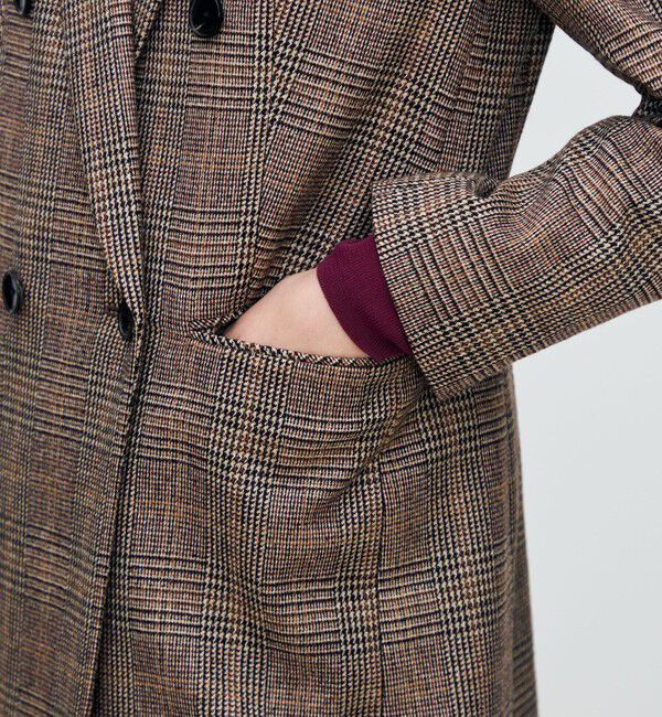 TOMORROWLAND collection「シックバーガンディー ダブルブレストジャケット」|テーラードジャケット|