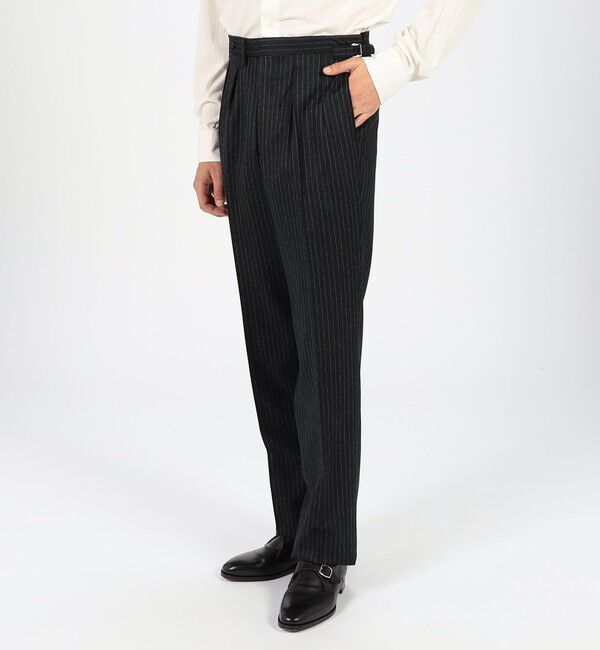 TOMORROWLAND MENS「ウールフランネル サイドアジャスター 2Pスラックス V.B.CANONICO」|スラックス|