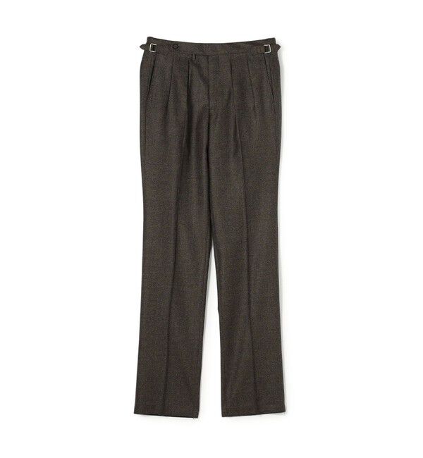 TOMORROWLAND MENS「ウールフランネル サイドアジャスター 2Pスラックス V.B.CANONICO」|スラックス|45 ブラウン