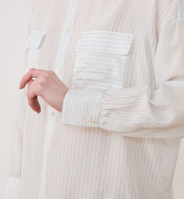 GALERIE VIE「シルクハブタエ フラップポケットシャツ」|シャツ・ブラウス|