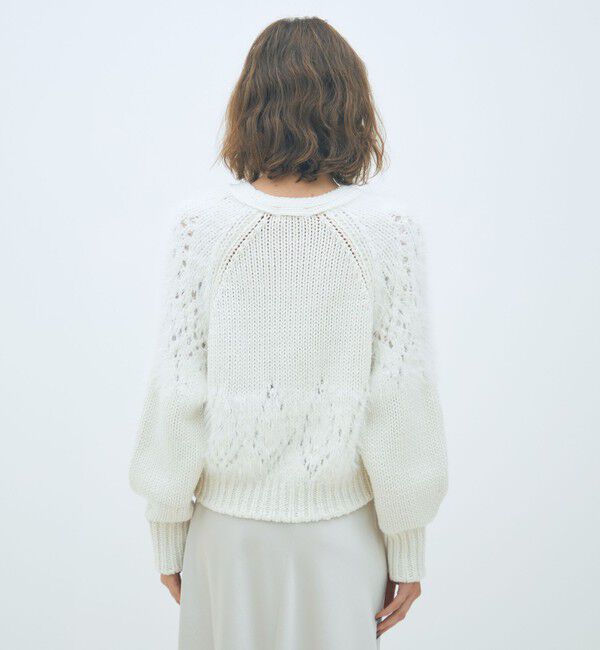 MACPHEE「アイレットシャギー Vネックカーディガン」|カーディガン|