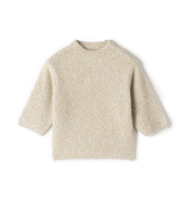 MACPHEE「ルレックスシェニール ハーフスリーブプルオーバー」|ニット・セーター|91 ゴールド