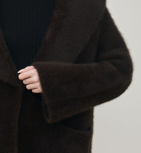 DES PRES「フォックスカシミヤ ショールカラーコート」|その他|