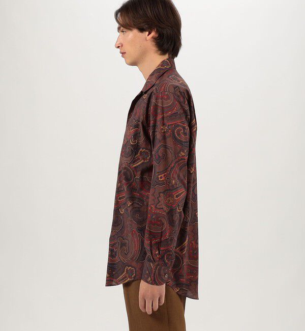 TOMORROWLAND MENS「コットン ペイズリープリント オープンカラー ロングスリーブシャツ」|シャツ・ブラウス|
