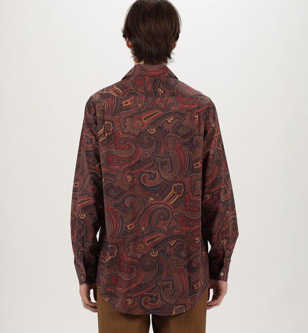 TOMORROWLAND MENS「コットン ペイズリープリント オープンカラー ロングスリーブシャツ」|シャツ・ブラウス|