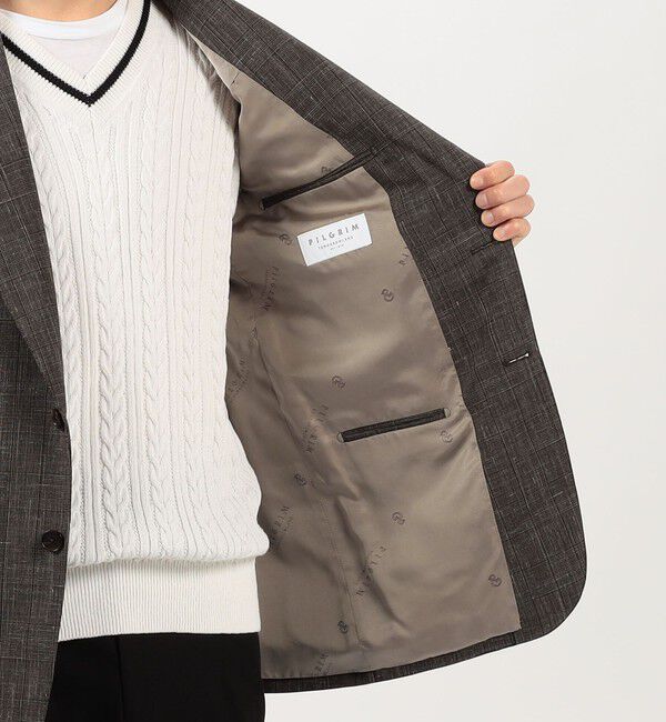 TOMORROWLAND MENS「ウールシルクリネン シングルブレステッド2Bジャケット ROGNA」|テーラードジャケット|