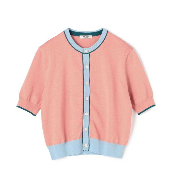 MACPHEE「ドライコットン ハーススリーブカーディガン」|カーディガン|32 ピンク系