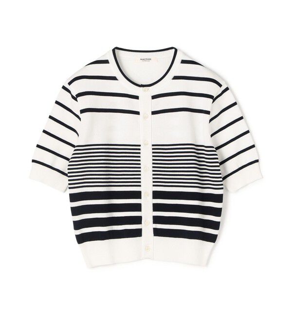 MACPHEE「ドライコットン ハーススリーブカーディガン」|カーディガン|62 ホワイト系