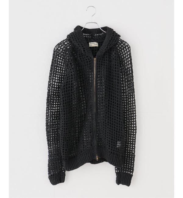 JOINT WORKS「MacMahon Knitting Mills / マクマホンニッティングミルズ Mesh Zip Hooded」|ニット・セーター|ブラック