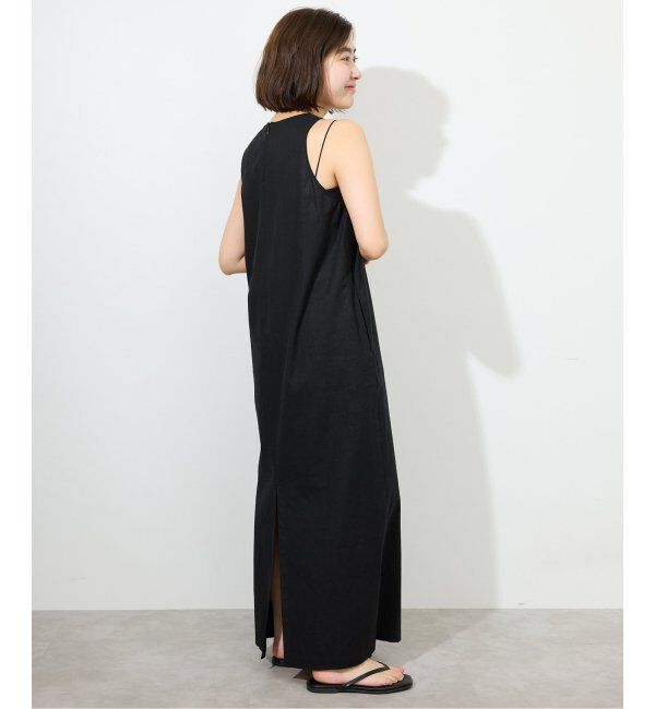 SLOBE IENA「リネンレーヨンノースリーブナローワンピース」|ワンピース|