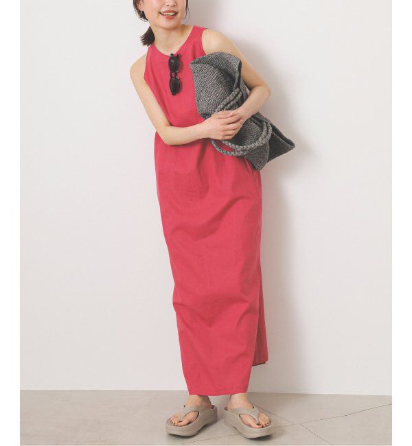 SLOBE IENA「リネンレーヨンノースリーブナローワンピース」|ワンピース|