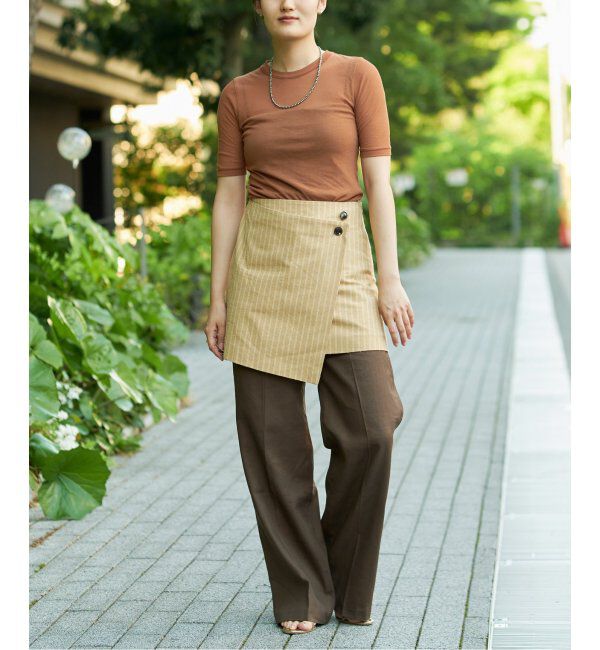 IENA LA BOUCLE「《追加》IENA LA BOUCLE 水撚りガスフライス半袖プルオーバー」|Tシャツ・カットソー|