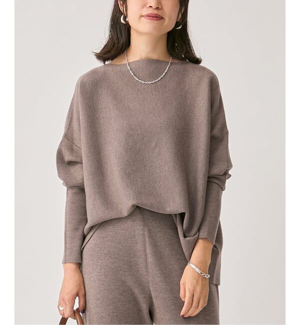 VERMEIL par iena「《追加》ボートネックプルオーバー」|ニット・セーター|ブラウン