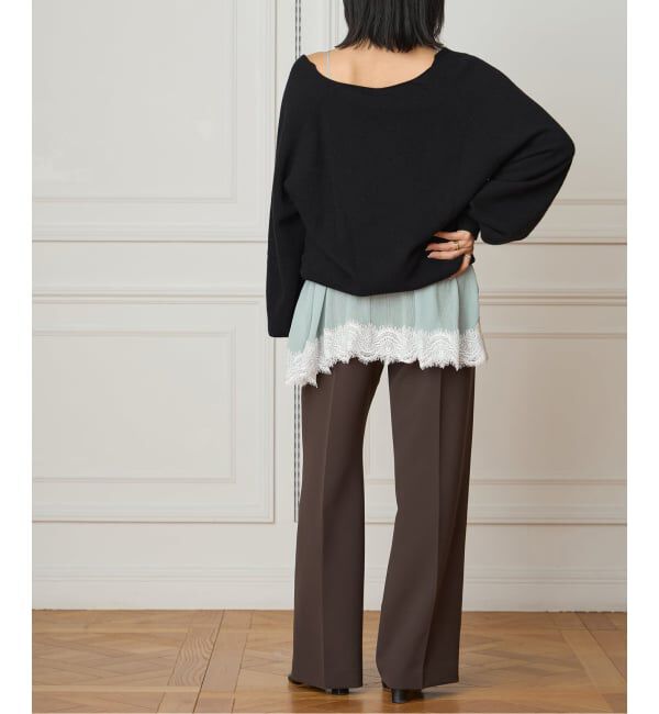 IENA LA BOUCLE「IENA LA BOUCLE 楊柳レースミニキャミドレス」|キャミソール|