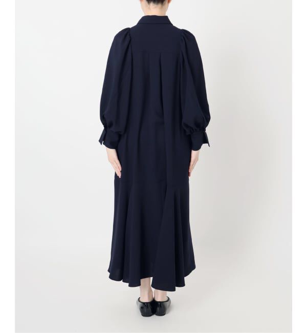 IENA「&NAVY メランジツイルギャザーワンピース」|ワンピース|