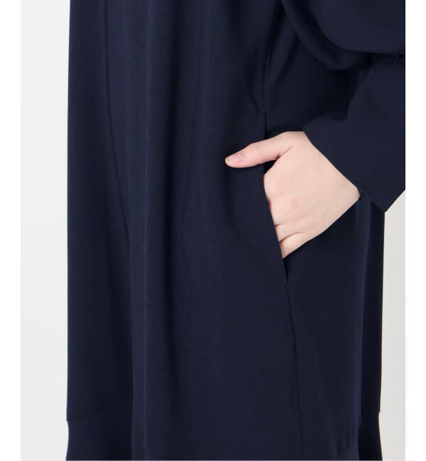 IENA「&NAVY メランジツイルギャザーワンピース」|ワンピース|