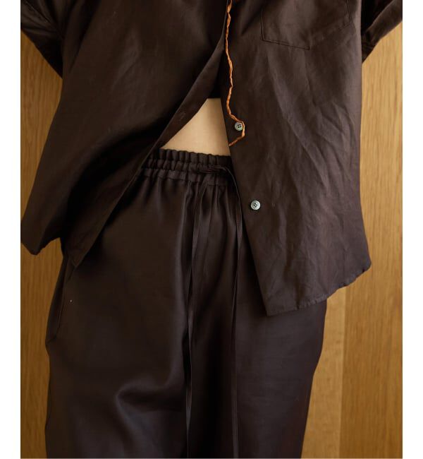 IENA LA BOUCLE「《洗濯機洗い可》IENA LA BOUCLE コットンサテンイージーパンツ」|その他|