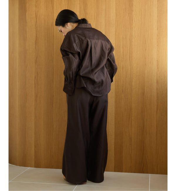 IENA LA BOUCLE「《洗濯機洗い可》IENA LA BOUCLE コットンサテンイージーパンツ」|その他|