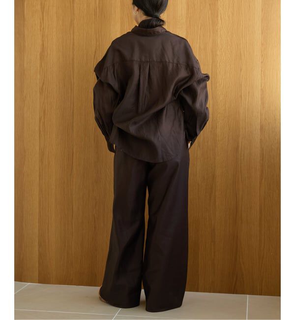 IENA LA BOUCLE「《洗濯機洗い可》IENA LA BOUCLE コットンサテンイージーパンツ」|その他|