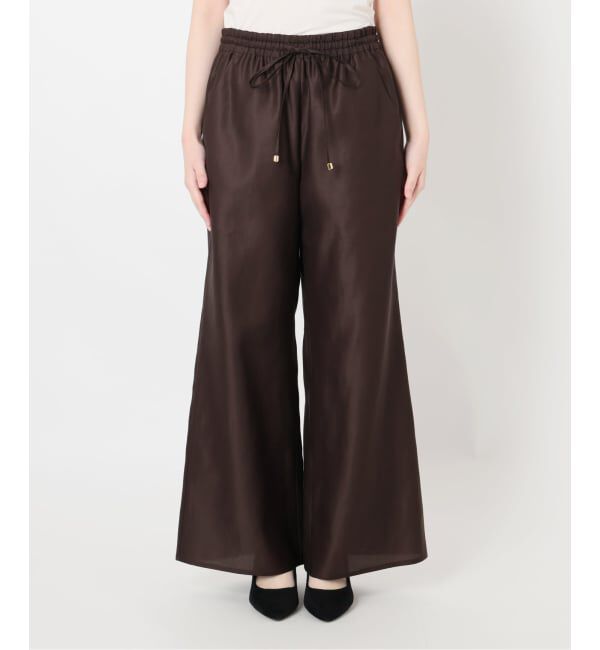 IENA LA BOUCLE「《洗濯機洗い可》IENA LA BOUCLE コットンサテンイージーパンツ」|その他|