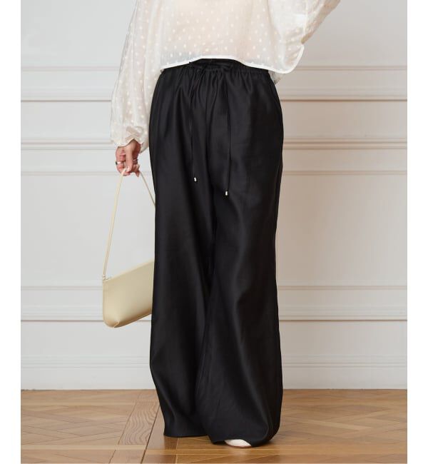 IENA LA BOUCLE「《洗濯機洗い可》IENA LA BOUCLE コットンサテンイージーパンツ」|その他|