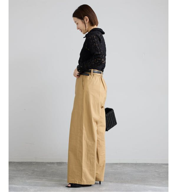 IENA「《追加》Flowerストレッチレース ポロシャツ」|Tシャツ・カットソー|