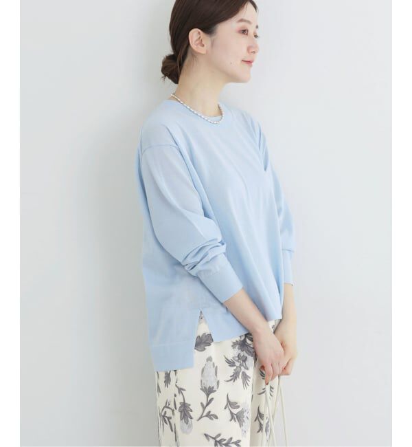 IENA「ウォッシャブル シアーニットプルオーバー」|ニット・セーター|