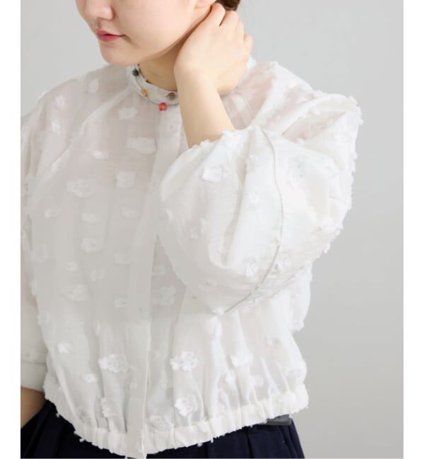 IENA「フラワージャガードボリュームブラウス」|シャツ・ブラウス|
