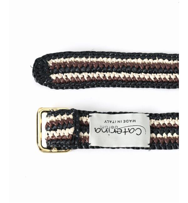 VERMEIL par iena「Caternina Bertini カテリーナ ベルティーニ Belts Stripe 5672」|ベルト|