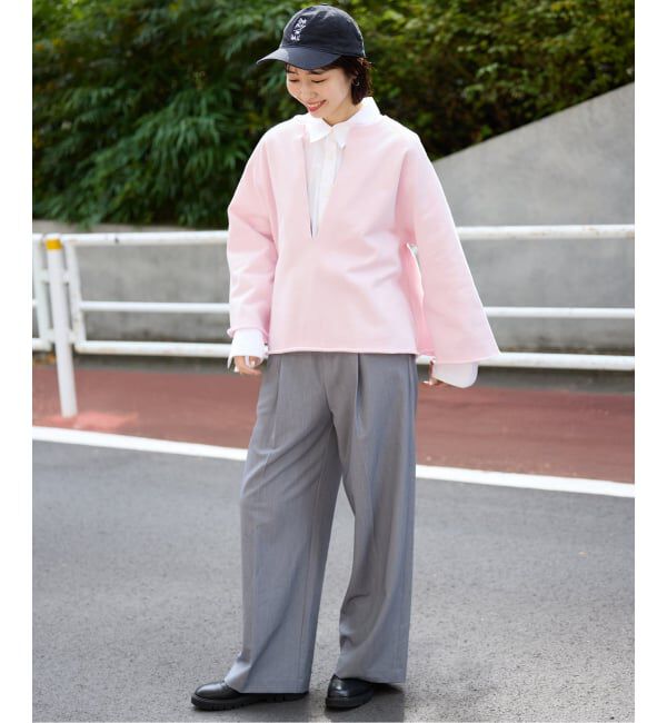 SLOBE IENA「《追加》裏毛スキッパープルオーバー」|スウェット・ジャージ|