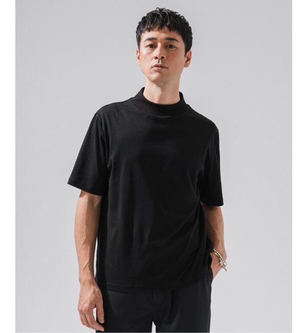 EDIFICE「nomiamo (ノミアモ) 別注 スヴィンコットン モックネック ワイドTシャツ」|Tシャツ・カットソー|