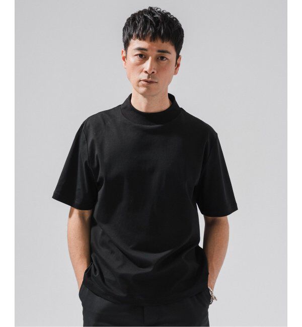 EDIFICE「nomiamo (ノミアモ) 別注 スヴィンコットン モックネック ワイドTシャツ」|Tシャツ・カットソー|