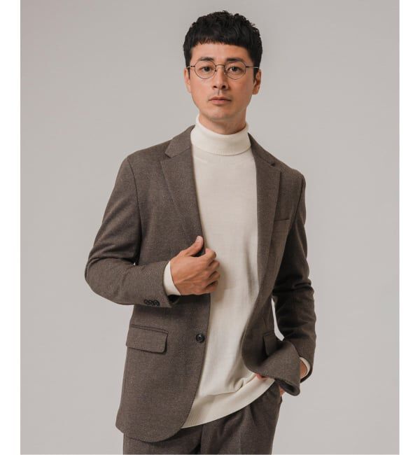 EDIFICE「コットン/ウール ジャージー 2ボタン ジャケット【セットアップ着用可】」|テーラードジャケット|