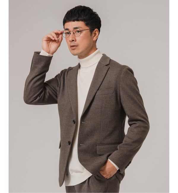 EDIFICE「コットン/ウール ジャージー 2ボタン ジャケット【セットアップ着用可】」|テーラードジャケット|