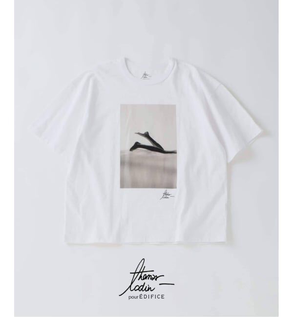 EDIFICE「《予約》THOMAS LODIN(トーマス ロディン) 別注 フォト プリント Tシャツ」|Tシャツ・カットソー|ブラック