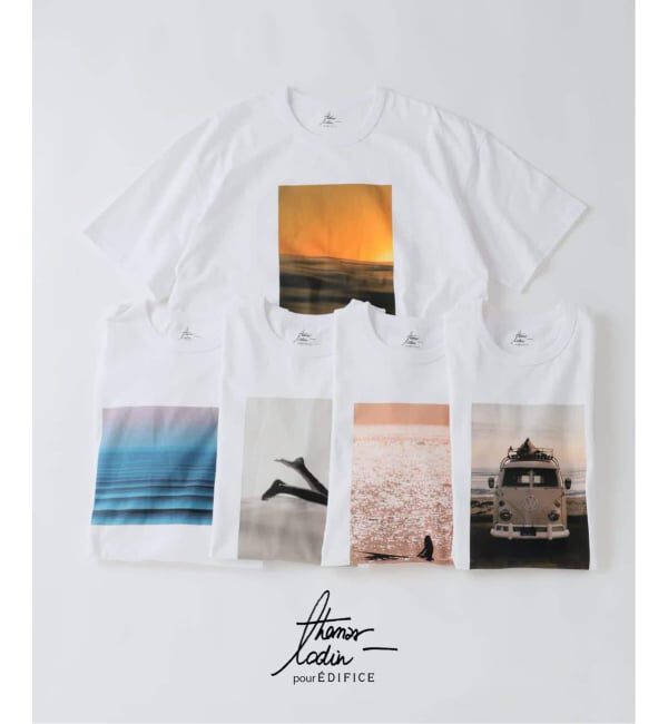 EDIFICE「《予約》THOMAS LODIN(トーマス ロディン) 別注 フォト プリント Tシャツ」|Tシャツ・カットソー|